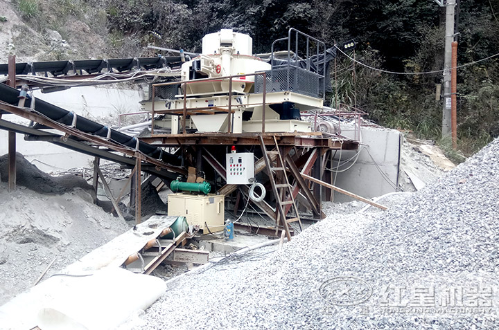 制砂設備現場實拍，可在線咨詢單臺設備或生產線報價