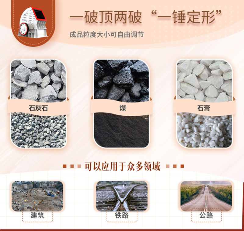 錘破一機兩用，可自成一條生產線
